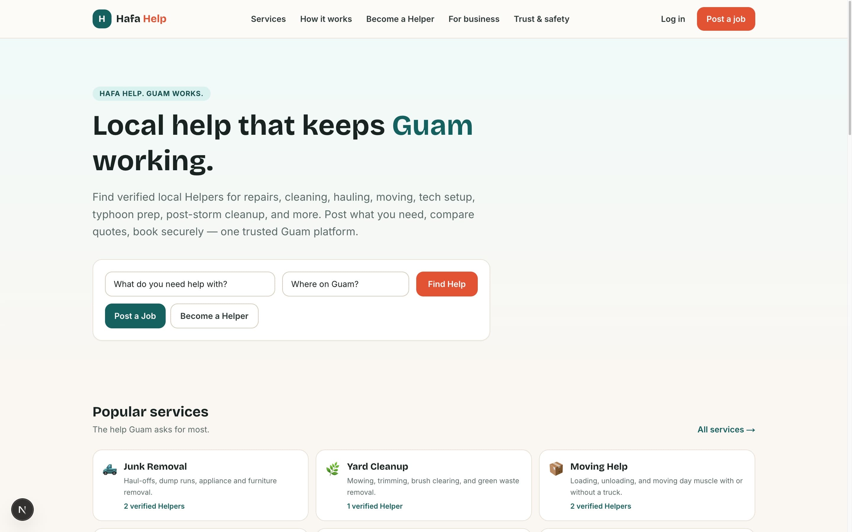 Hafa Help: product screenshot