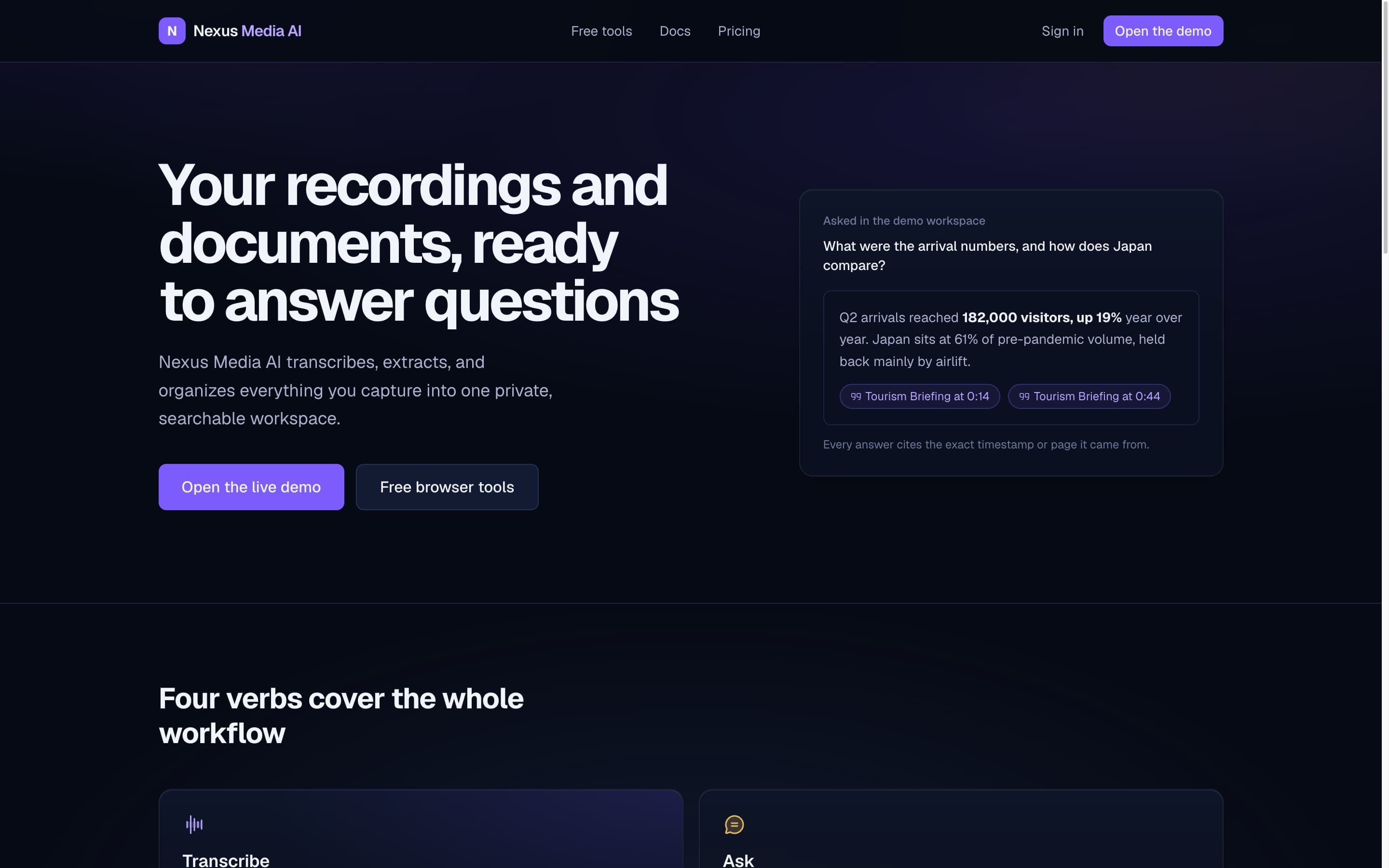 Media AI: product screenshot